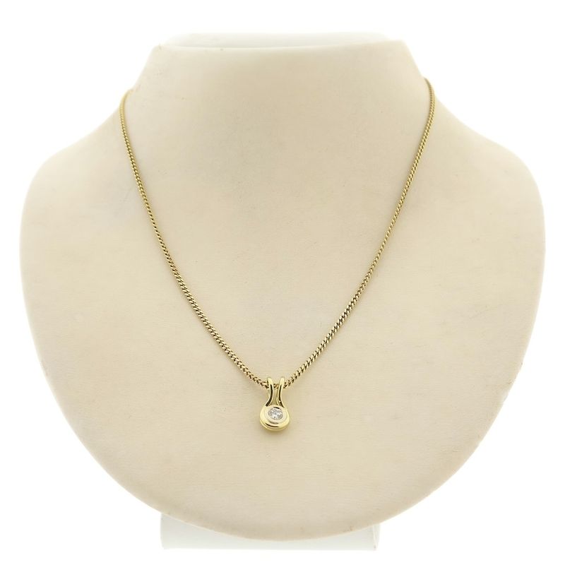 Image 3 of Gold pendant with diamond | 0.18 ct.