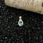 Image 2 of Gold minimalist pendant with topaz