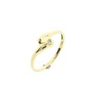 Image 1 of Gold ring with diamond; 0.015 ct.