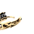 Image 5 of Bicolor gold earrings with diamonds; 0.10 ct.