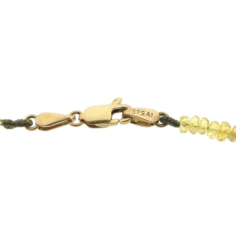 Image 4 of Multicolored sapphire bead necklace with gold clasp | 48.5 cm