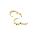 Image 5 of 9 crt. Flap hoop earrings with zirconia | Ø 11.1 mm