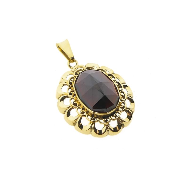 Image 5 of Vintage gold pendant with garnet