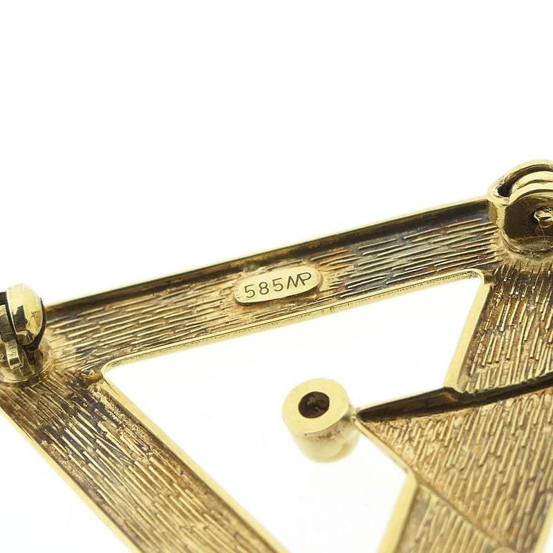 Image 6 of Golden fantasy brooch with diamond | 0.02 ct.