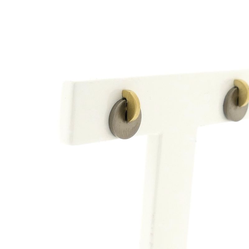 Image 6 of Gold stud earrings with titanium
