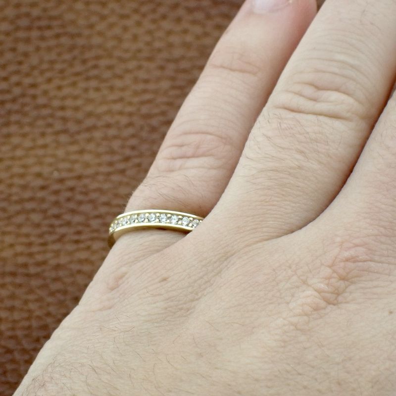 Image 4 of Gold alliance ring with zirconia