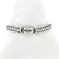 Zilveren Buddha to Buddha fantasieschakel armband; Barbara | 19,5 cm