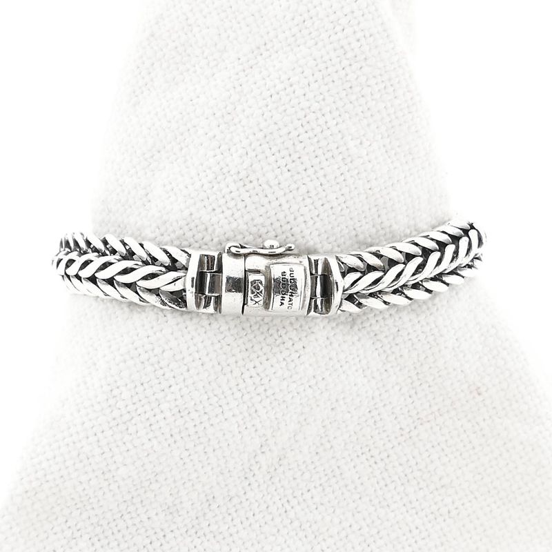 Afbeelding 1 van Zilveren Buddha to Buddha fantasieschakel armband; Barbara | 19,5 cm