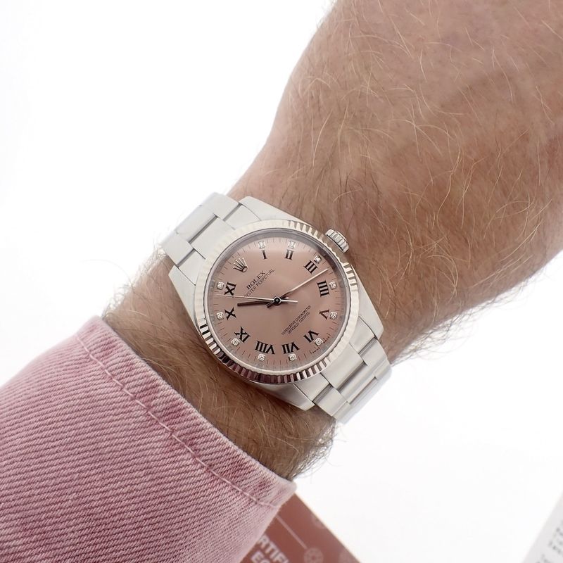 Image 11 of Rolex Oyster Perpetual; 116034 with factory set diamonds