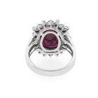 Image 4 of White gold solitaire ring with ruby ​​and diamond; 1.45 ct.