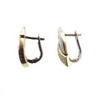 Image 4 of Two-tone gold earrings with zirconia