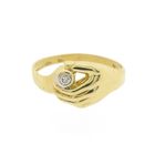 Image 3 of Gold ring with hand and diamond | 0.005 ct.