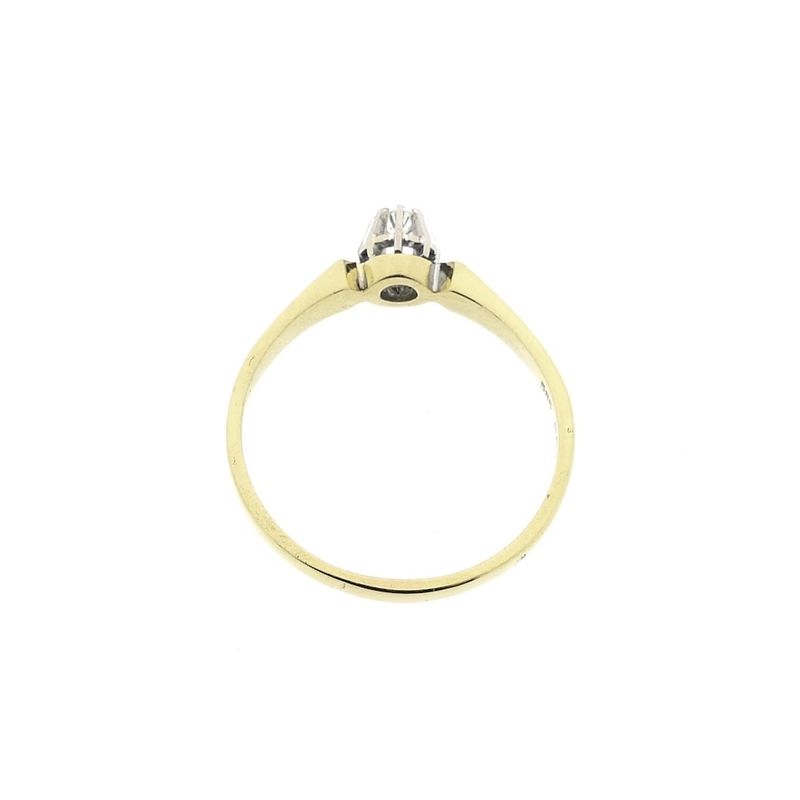 Image 9 of Gold ring with diamond | 0.08 ct.
