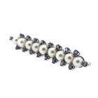 Image 8 of Antique white gold brooch with pearl and sapphire