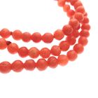Image 5 of Blood coral bead bracelet with gold clasp
