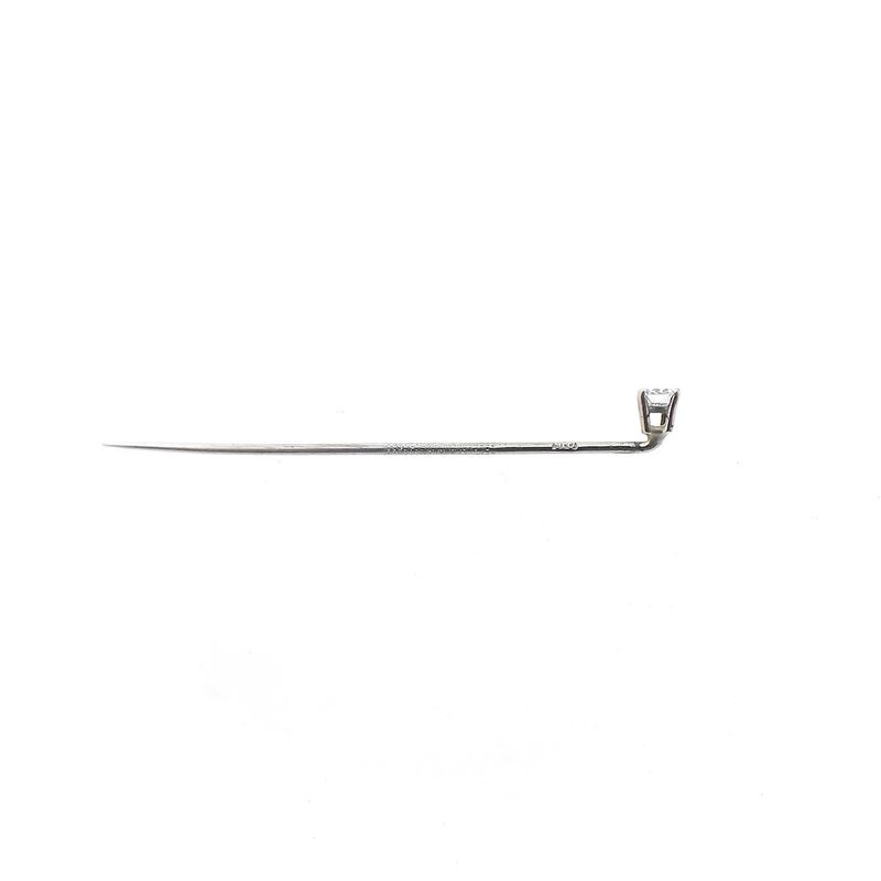 Image 5 of White gold lapel pin, tie pin | Diamond 0.16 ct.