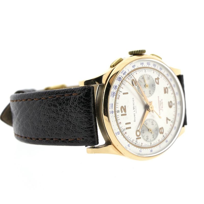 Image 15 of Baume Mercier Vintage Chronograaf; 18k. gouden heren horloge