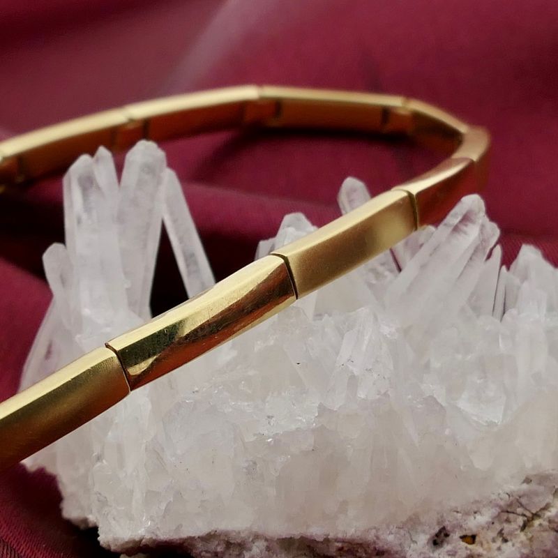 Image 2 of Gold bar link bracelet