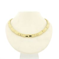 Solid gold women's necklace with bars