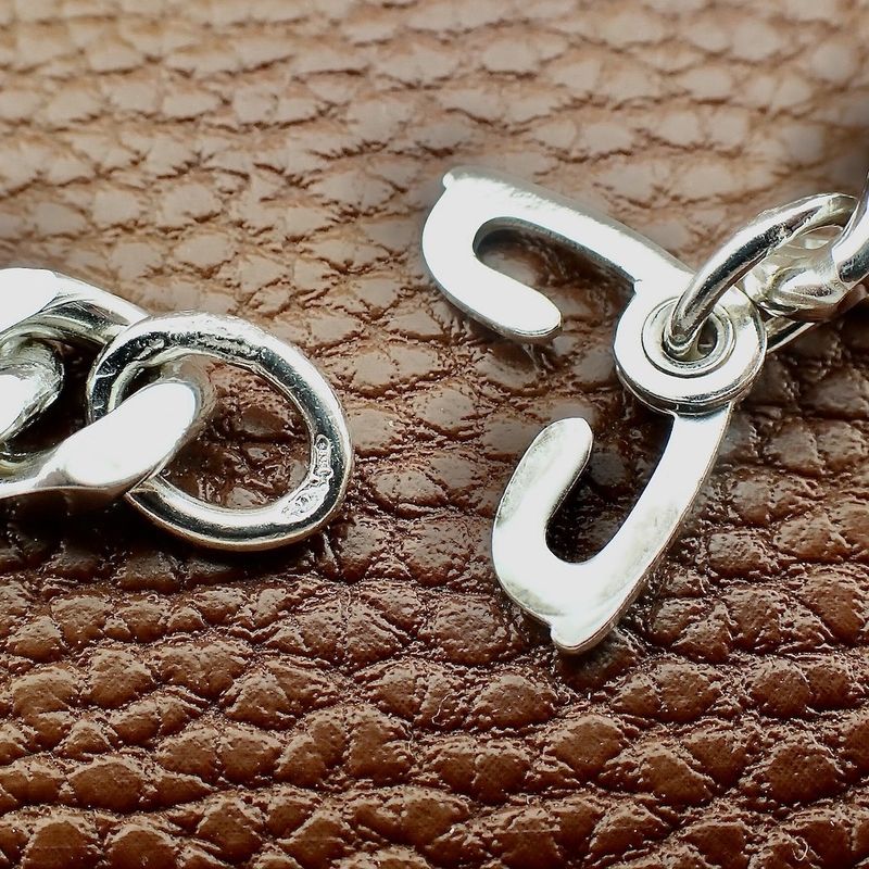 Image 5 of Silver gourmet bracelet with engraving; Men | 22 cm