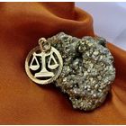 Image 2 of Gold zodiac sign pendant; Libra