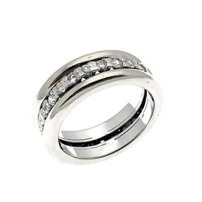 Image 1 of White gold alliance ring with 0.75 ct. diamond