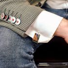 Image 2 of Gold cufflinks with Lapis lazuli stones