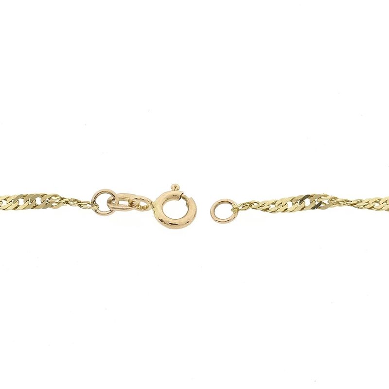Image 3 of Gold twisted gourmet link necklace | 40.5 cm - 46 cm