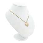 Image 4 of Bicolor gold heart pendant set with diamonds; Approx. 0.70 ct.