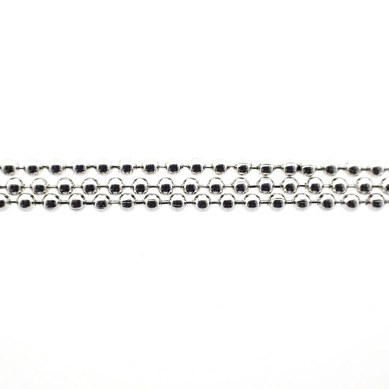 Image 2 of Silver bead link bracelet | 18.5 cm