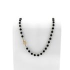 Image 1 of Garnet necklace with gold paston clasp; Antique/vintage | 47.5 cm