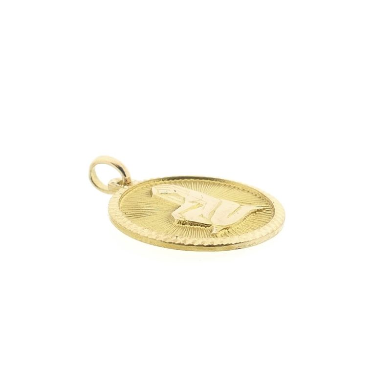 Image 3 of Gold zodiac sign pendant; Virgo