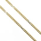 Image 3 of Two-tone gold gourmet link chain with diamonds