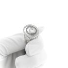 Image 9 of White gold ring with white and champagne diamonds; 0.72 ct.