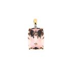 Image 1 of 18K Gold Pendant with morganite and diamond | 0.015 ct.