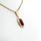 Image 5 of Bicolor Gold Pendant with Carnelian
