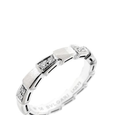 White gold ring with diamonds; 0.14 ct. Image 2 of White gold ring with diamonds; 0.14 ct.