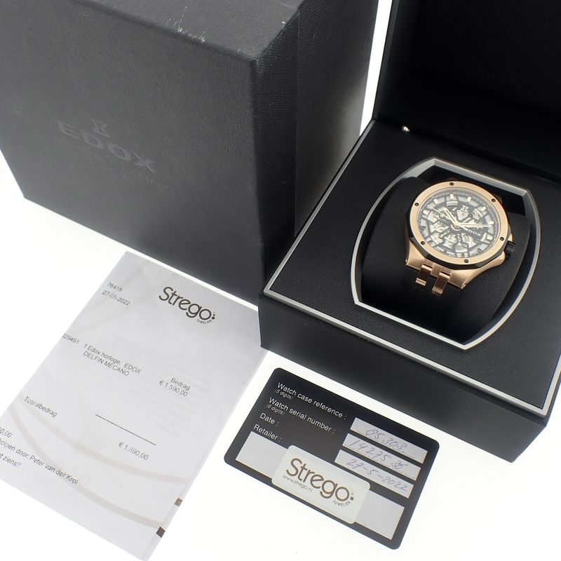 Image 16 of Edox Delfin Mecano 'Skeleton'; Automatic men's watch