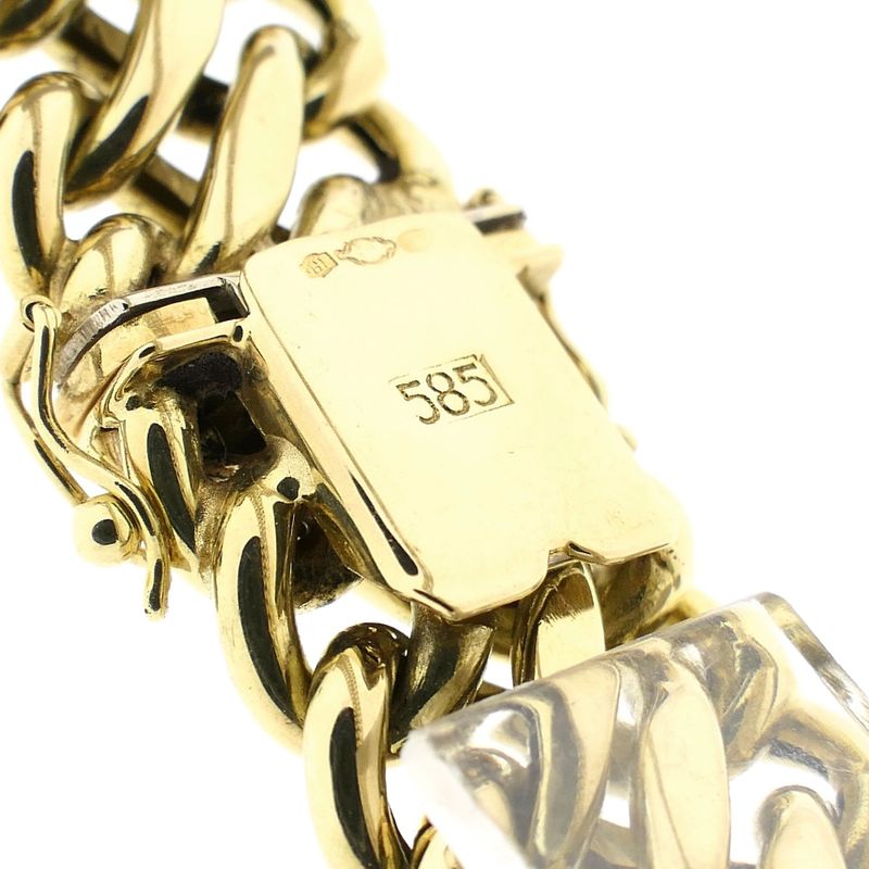 Afbeelding 3 van Gouden Franse gourmetschakel armband