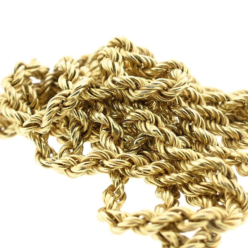 Afbeelding 7 van Gouden gedraaide schakelketting/sautoir | 90 cm 
