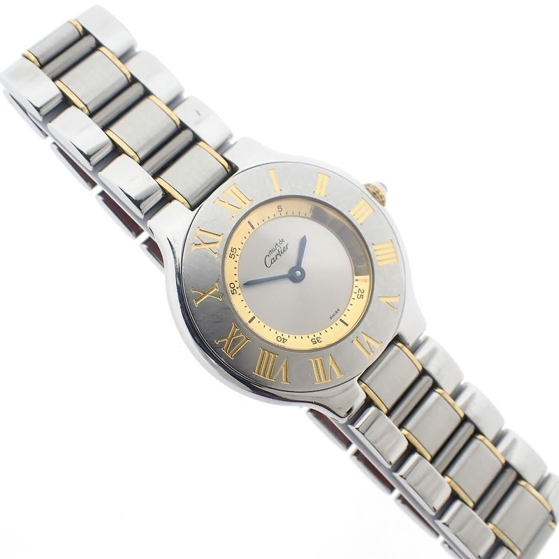Image 8 of Cartier Must 21; Goud/stalen dames horloge