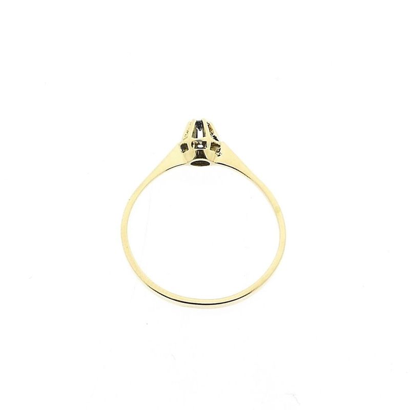 Image 5 of Gold Solitaire Ring with Diamond; 0.02 ct.