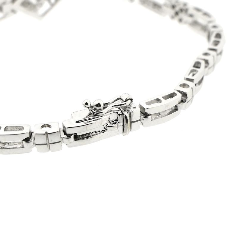 Image 3 of White gold link bracelet with 1.40 ct diamond.