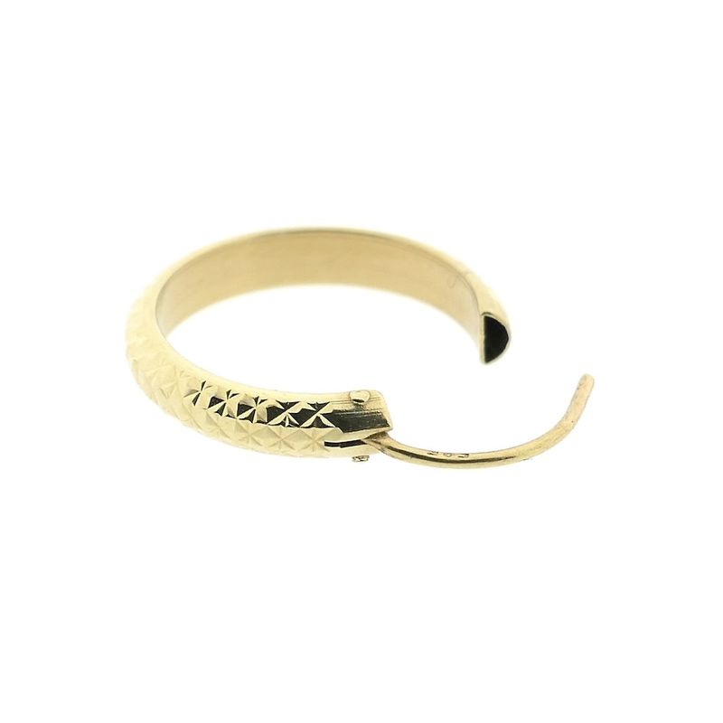 Image 7 of Gold faceted earrings; Ø 14.9 mm