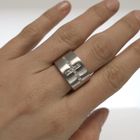 Image 8 of White gold ring with cross of diamonds 0.60 ct.