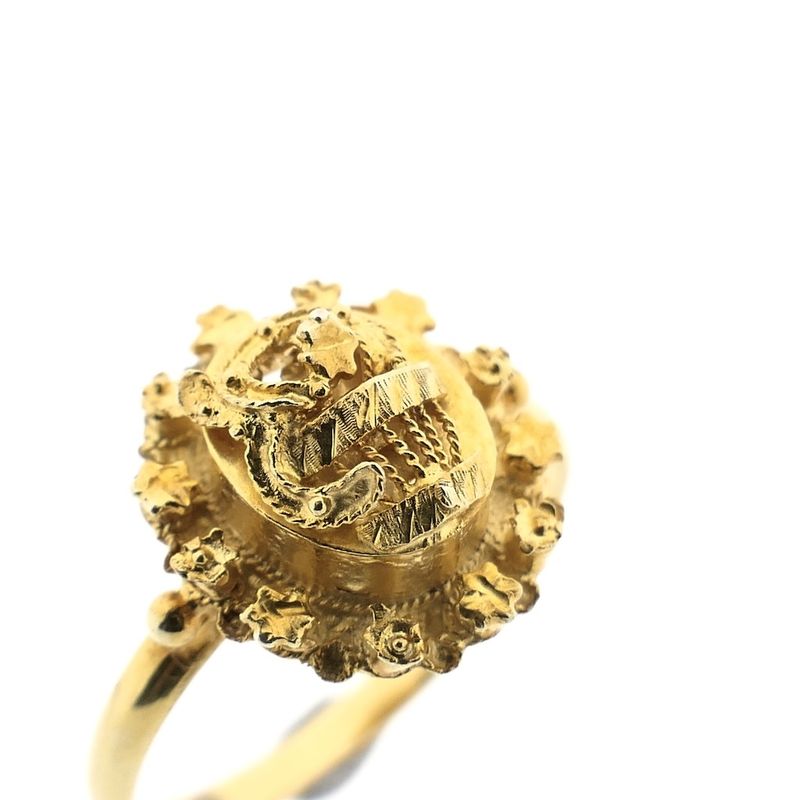 Image 2 of Antique gold ring from a hat bell.