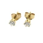 Image 9 of Gold stud earrings with zirconia