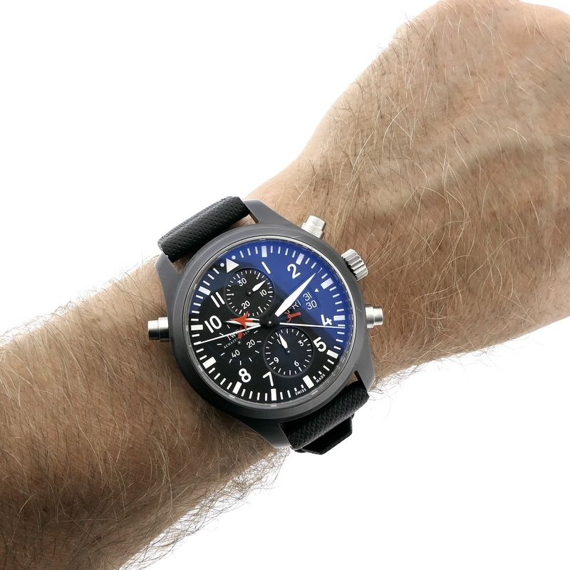 Image 11 of IWC Pilot's Watch Double Chronograph 'Topgun' IW379901; Automatic men's watch