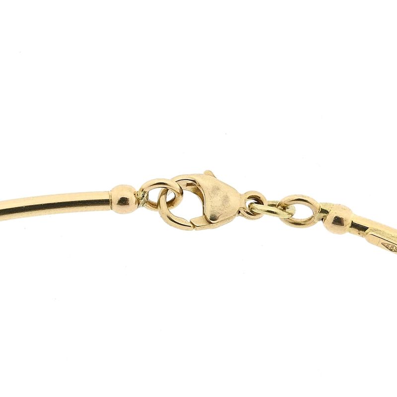 Afbeelding 5 van Gouden staafjes schakelketting | 36 cm