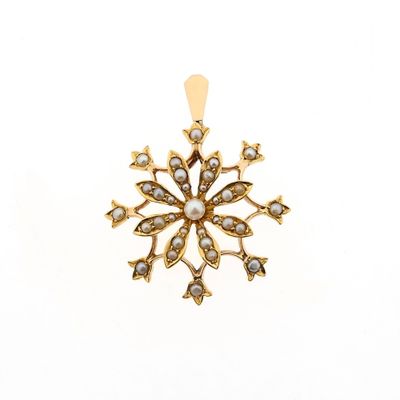 Image 1 of Gold Pendant with Cultured Pearls